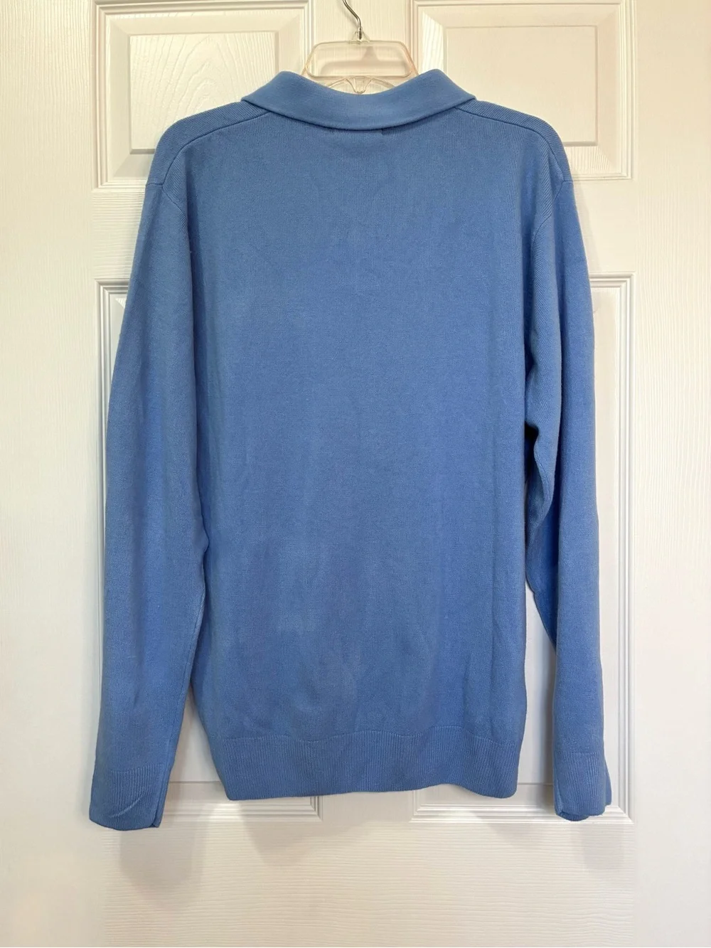 Polo Ralph Lauren Cashmere Polo Sweater Men’s Large Blue Soft Preppy Old Money